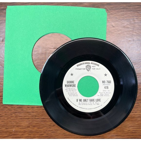 Dionne Warwicke If We Only Have One Love / Close to You 45 Soul Promo WB 7560 - Picture 3 of 4